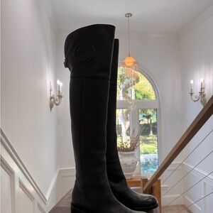 GUCCI SOHO Black Over-the-Knee Boots